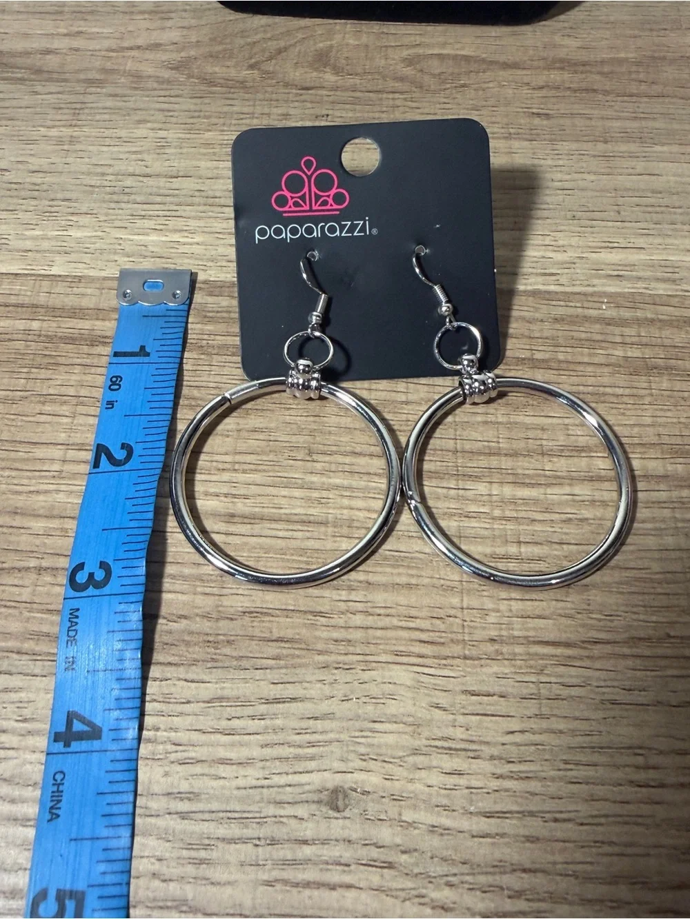 Paparazzi Shiny Silver Double Hoop Earrings